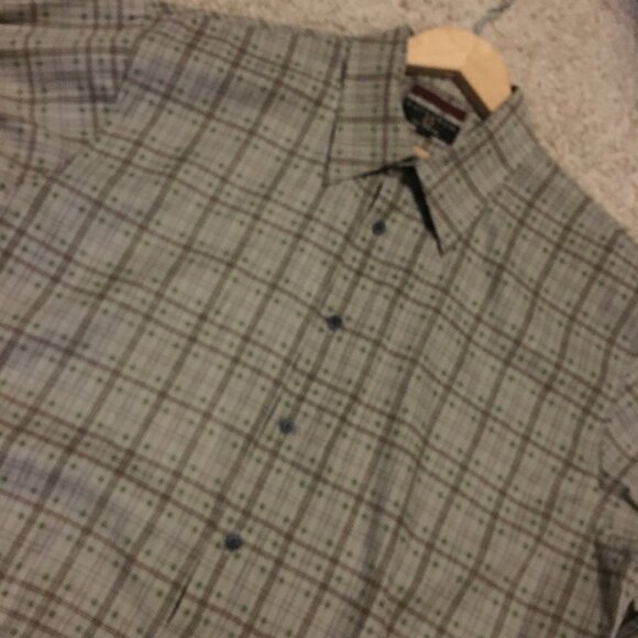 Hathaway Faux Suede Plaid Button Down Dress Shirt - Picture 10 of 12